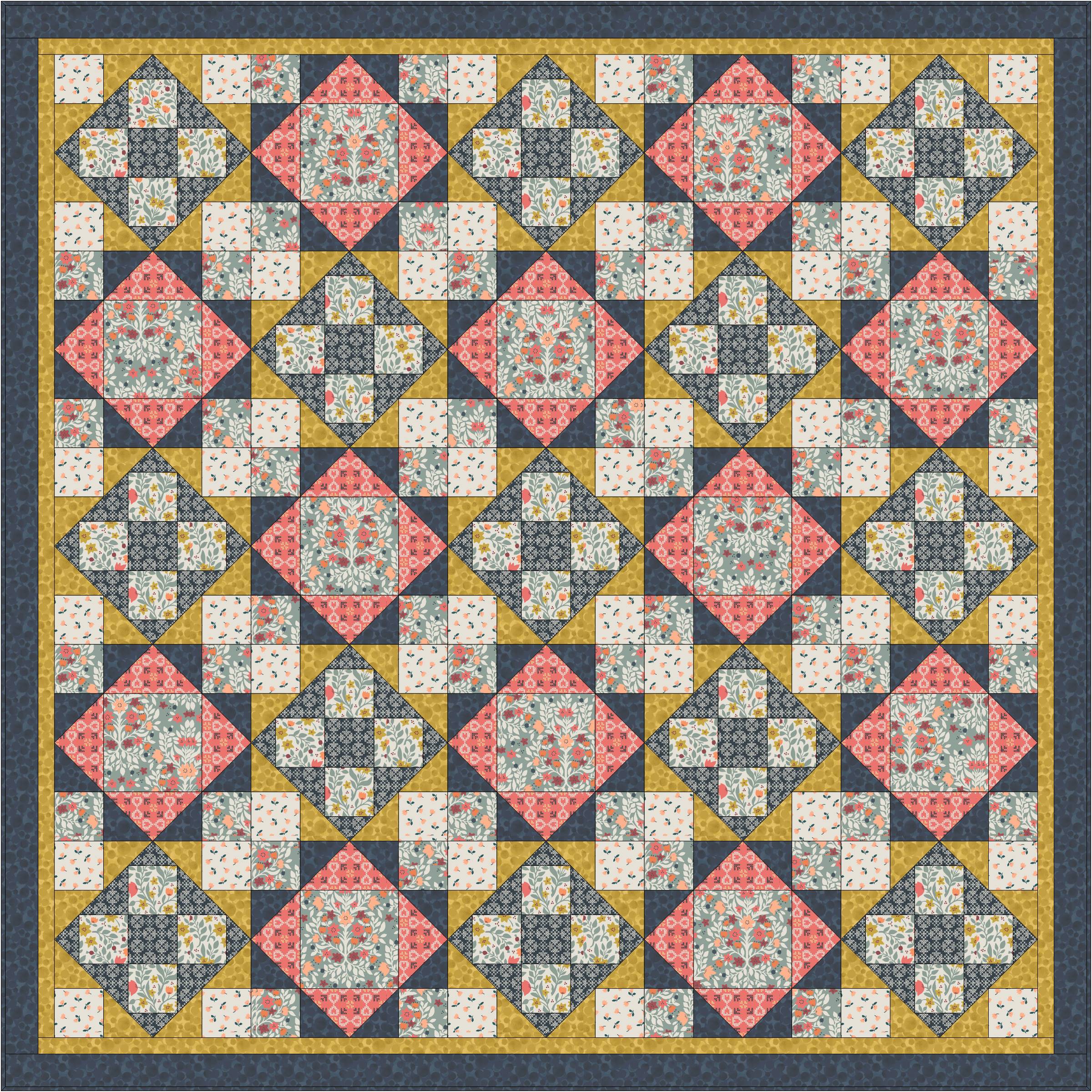 Folk Floral Quilt - Lewis & Irene