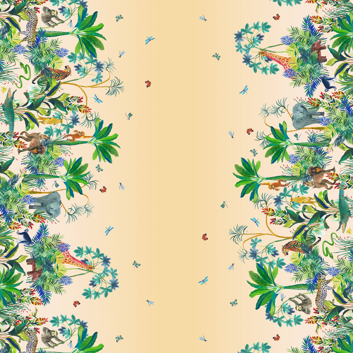 Jungle Jamboree – Sunset Fabric by Lewis & Irene – WB076